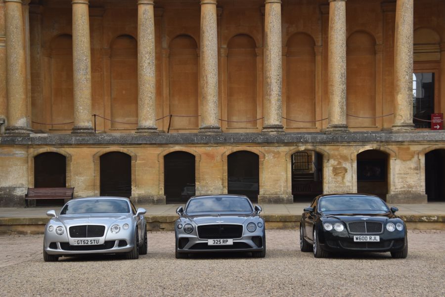 Bentleys lined up in the Great Court