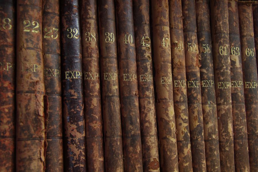 Original Guarantee books in the Archives